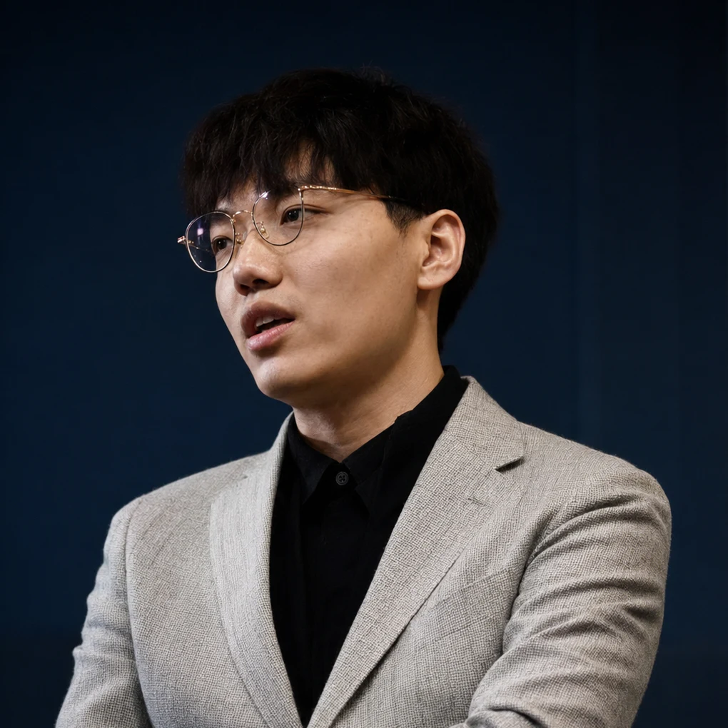 Xunzhuo Zhang speaking at an event